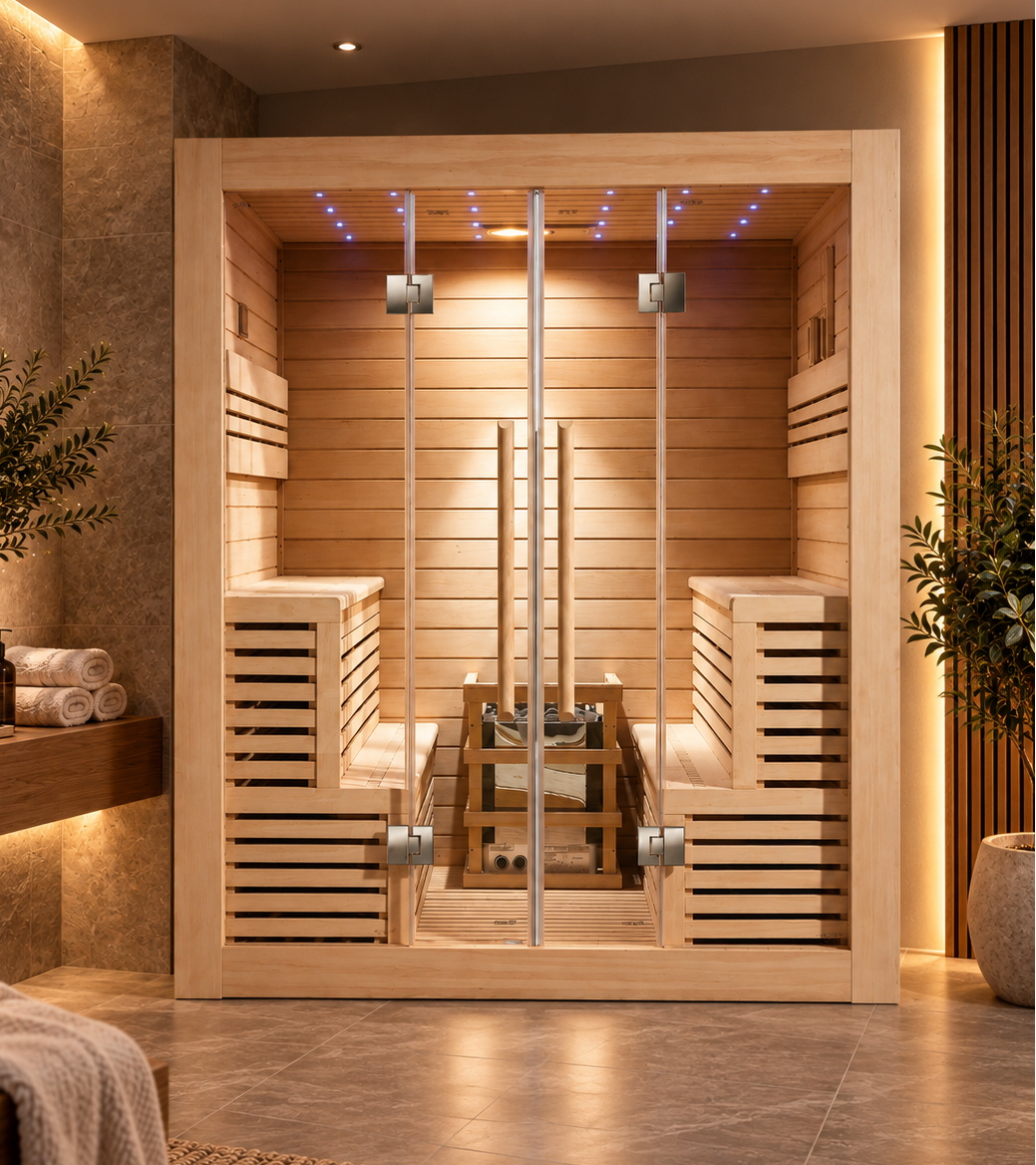 CenturaHeat 4 Person Canadian Hemlock Indoor Sauna