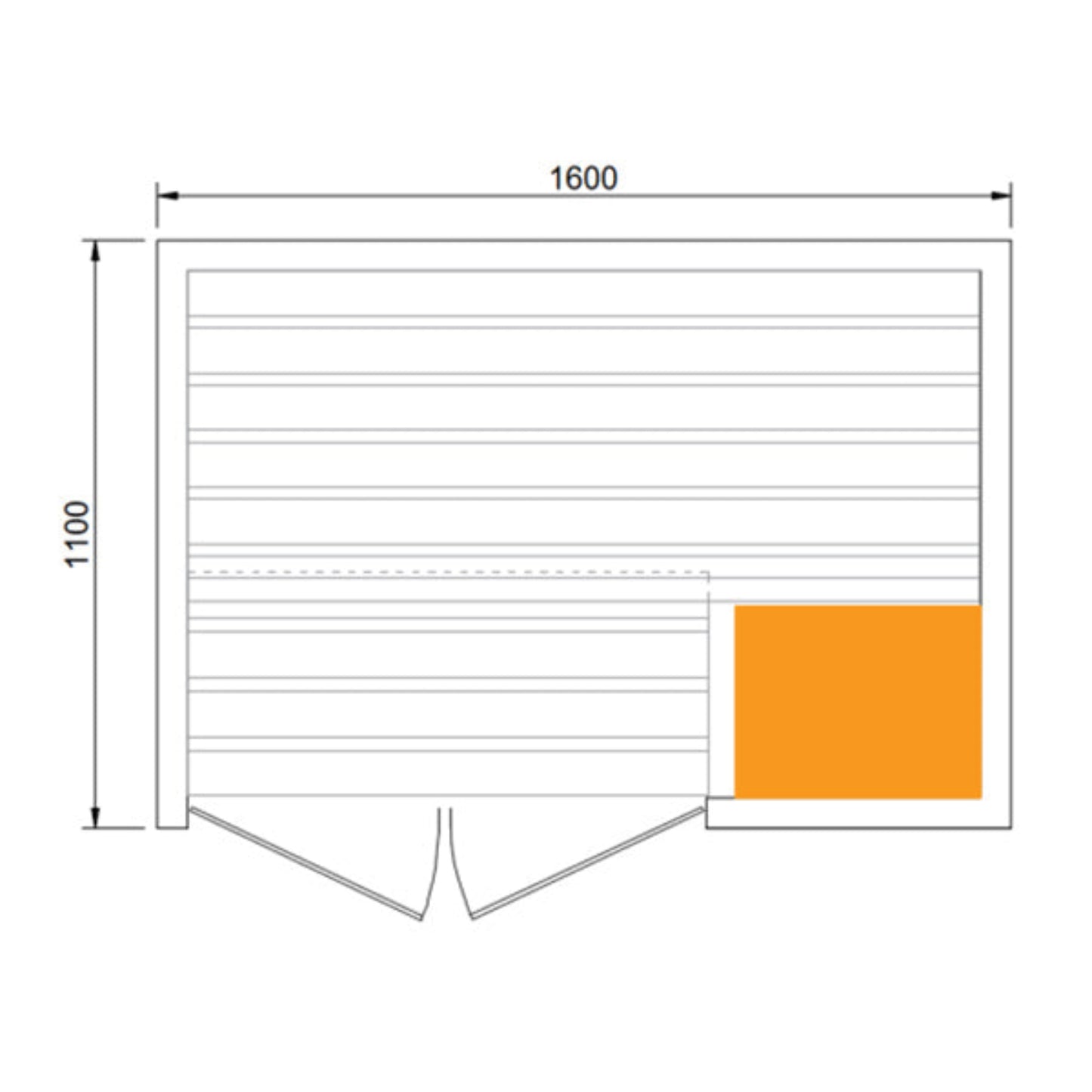 CenturaHeat 2 Person Traditional Steam Relax Indoor Sauna drawing