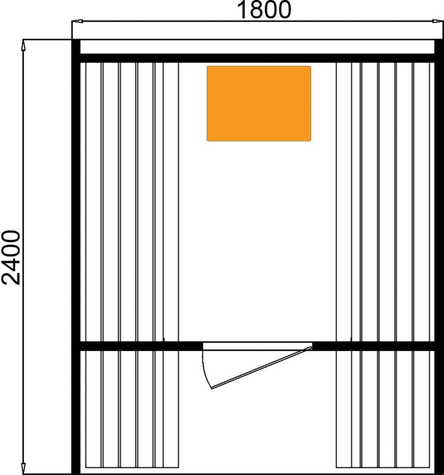 CenturaHeat 4-6 Person Outdoor Wood Barrel Steam Sauna drawing
