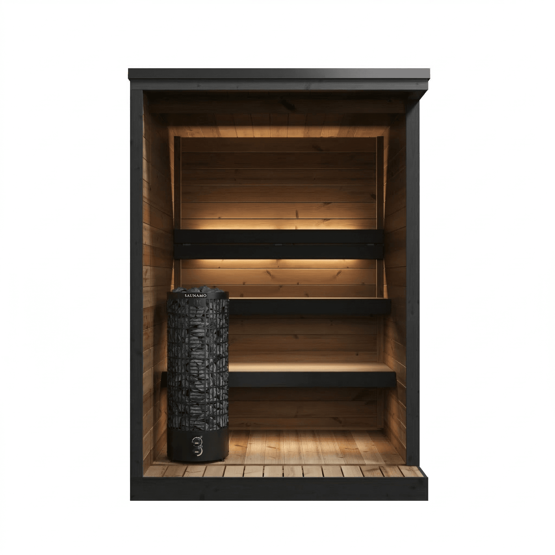 3d interior view of Hiki S Steam Garden Outdoor Sauna