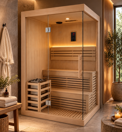 CenturaHeat 2 Person Canadian Hemlock Indoor Sauna