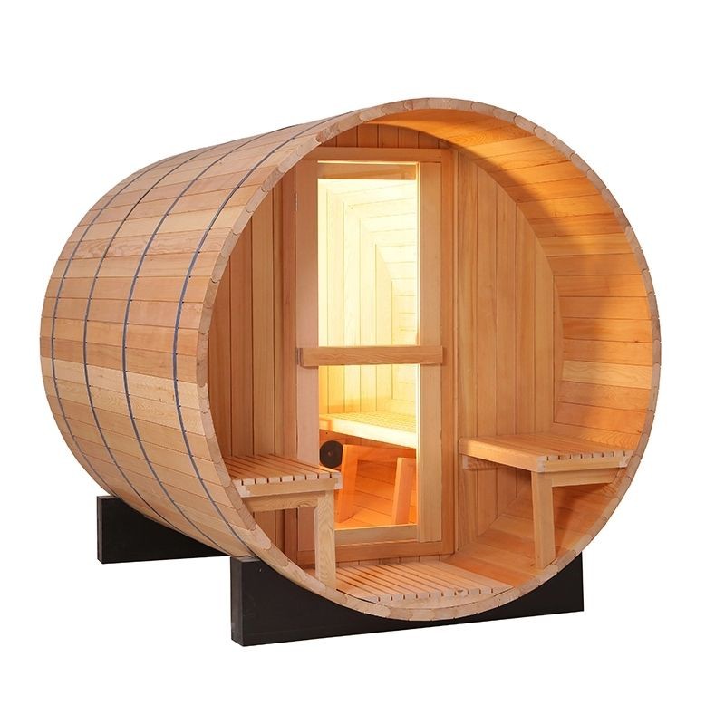 CenturaHeat 4-6 Person Outdoor Wood Barrel Sauna