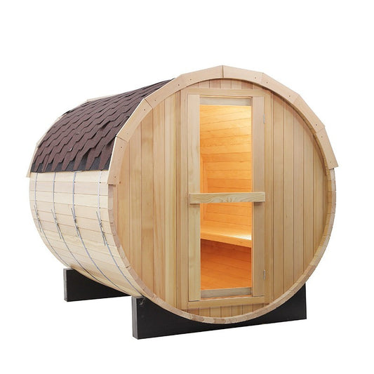 CenturaHeat 4-6 Person Outdoor Wood Barrel Sauna