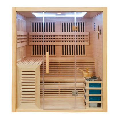 CenturaHeat 4 Person Combination Bio Indoor Sauna - 6100W