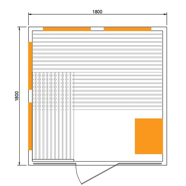 CenturaHeat 4 Person Combination Bio Indoor Sauna - 6100W