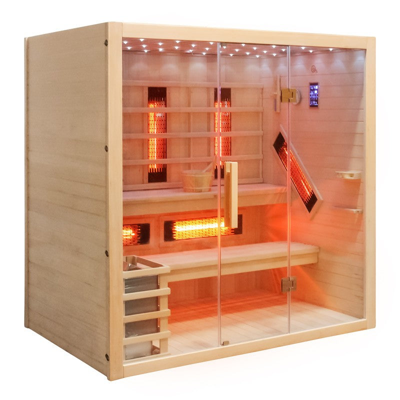 CenturaHeat 5-8 Person Combination Bio Indoor Sauna - 6950W