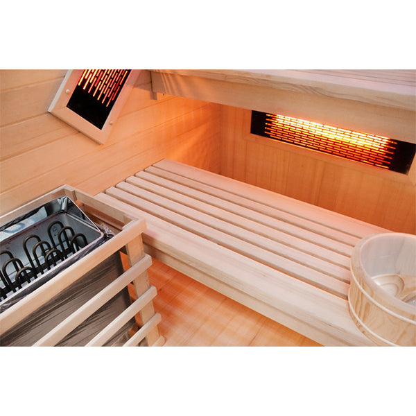 CenturaHeat 5-8 Person Combination Bio Indoor Sauna - 6950W