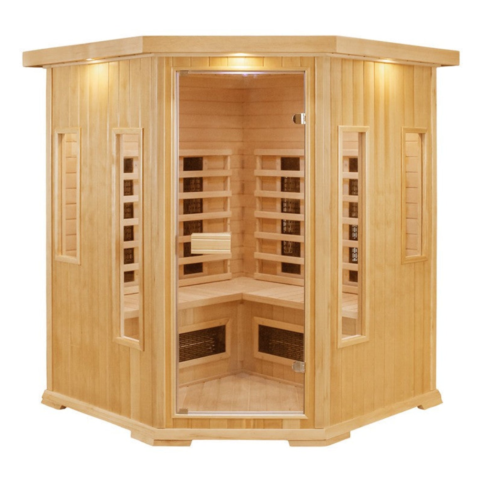 4 5 Person Diamond Infrared Corner Indoor Sauna