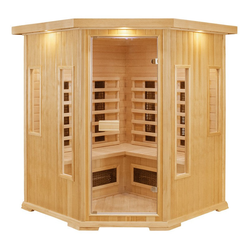 CenturaHeat 4-5 Person Diamond Corner Indoor Sauna - 3000W