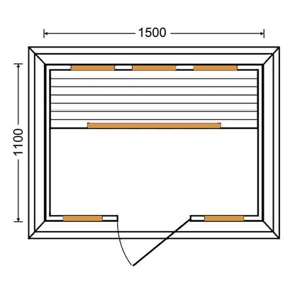 CenturaHeat 3 Person Luxury Outdoor Infrared Sauna