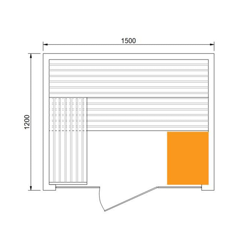 CenturaHeat Luxury Steam Traditional Indoor Sauna with Glass Door