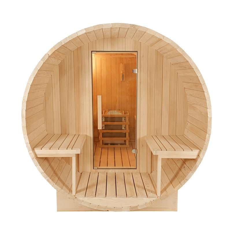 CenturaHeat 4-6 Person Outdoor Wood Barrel Sauna