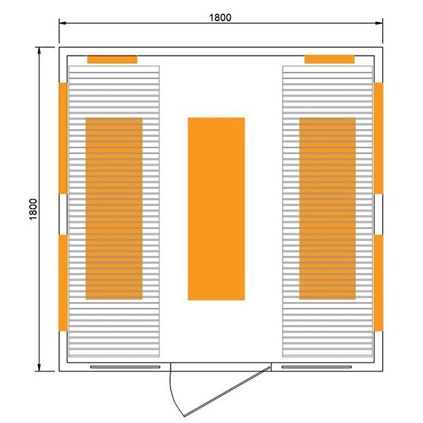 CenturaHeat 2-6 Person Infrared Relax Indoor Sauna