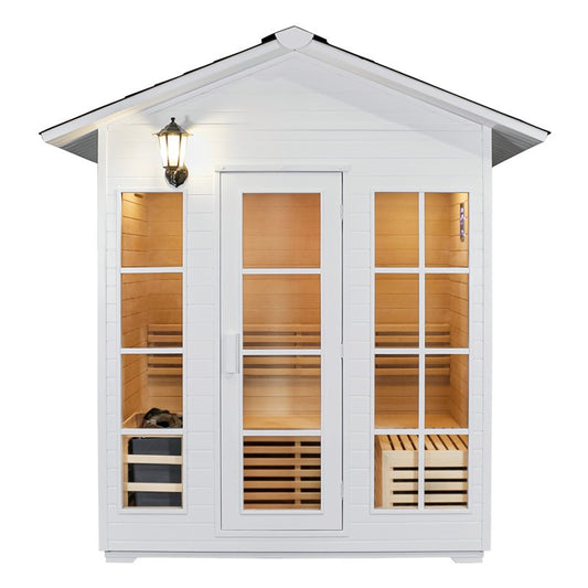 CenturaHeat 4 Person White Outdoor Sauna