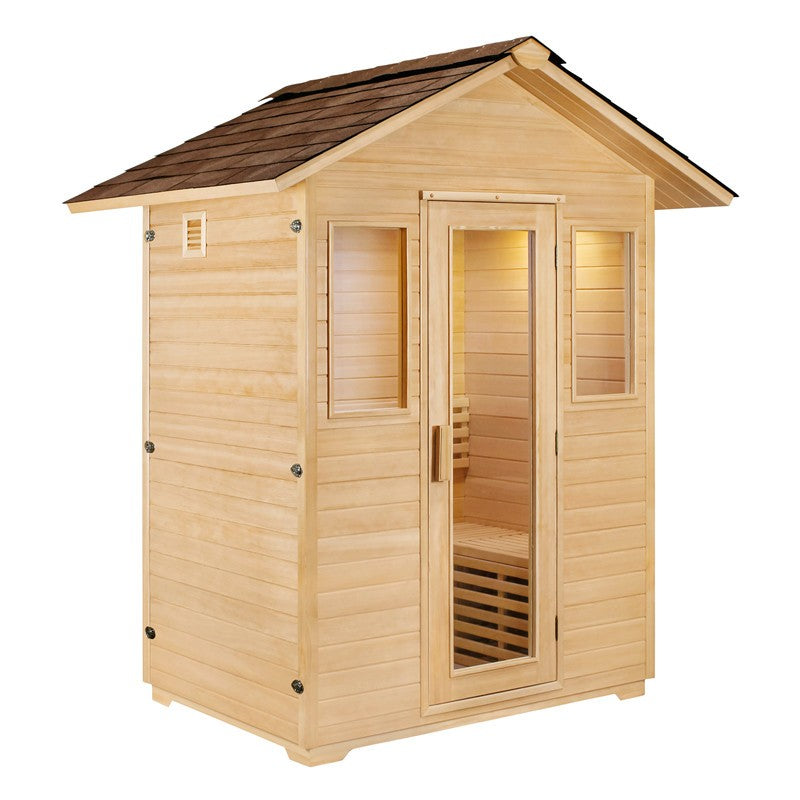 CenturaHeat 3 Person Traditional Outdoor Sauna Room