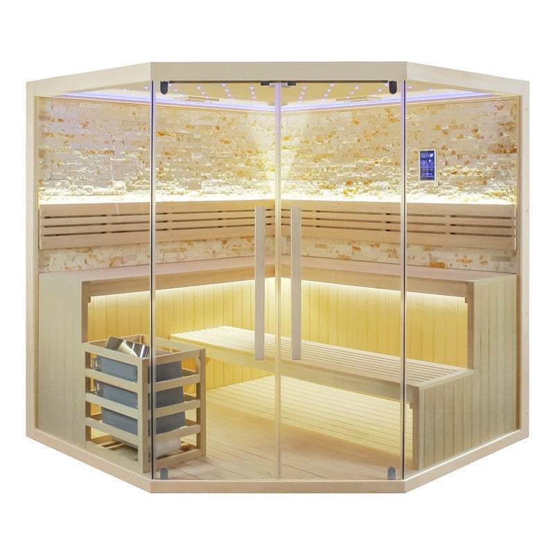 CenturaHeat 6-8 Person Traditional Corner Indoor Sauna