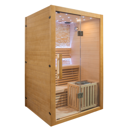 CenturaHeat Double Bench Traditional Steam Indoor Sauna