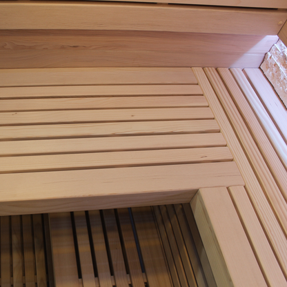 CenturaHeat Luxury Steam Traditional Indoor Sauna with Glass Door