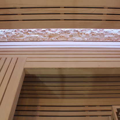 CenturaHeat Luxury Steam Traditional Indoor Sauna with Glass Door