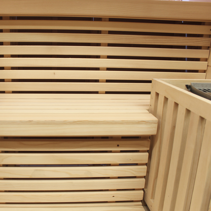 CenturaHeat Luxury Steam Traditional Indoor Sauna with Glass Door