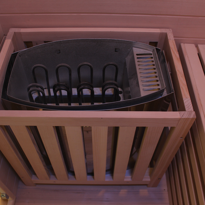 CenturaHeat 3 Person Traditional Steam Outdoor Sauna Room - harvia heater