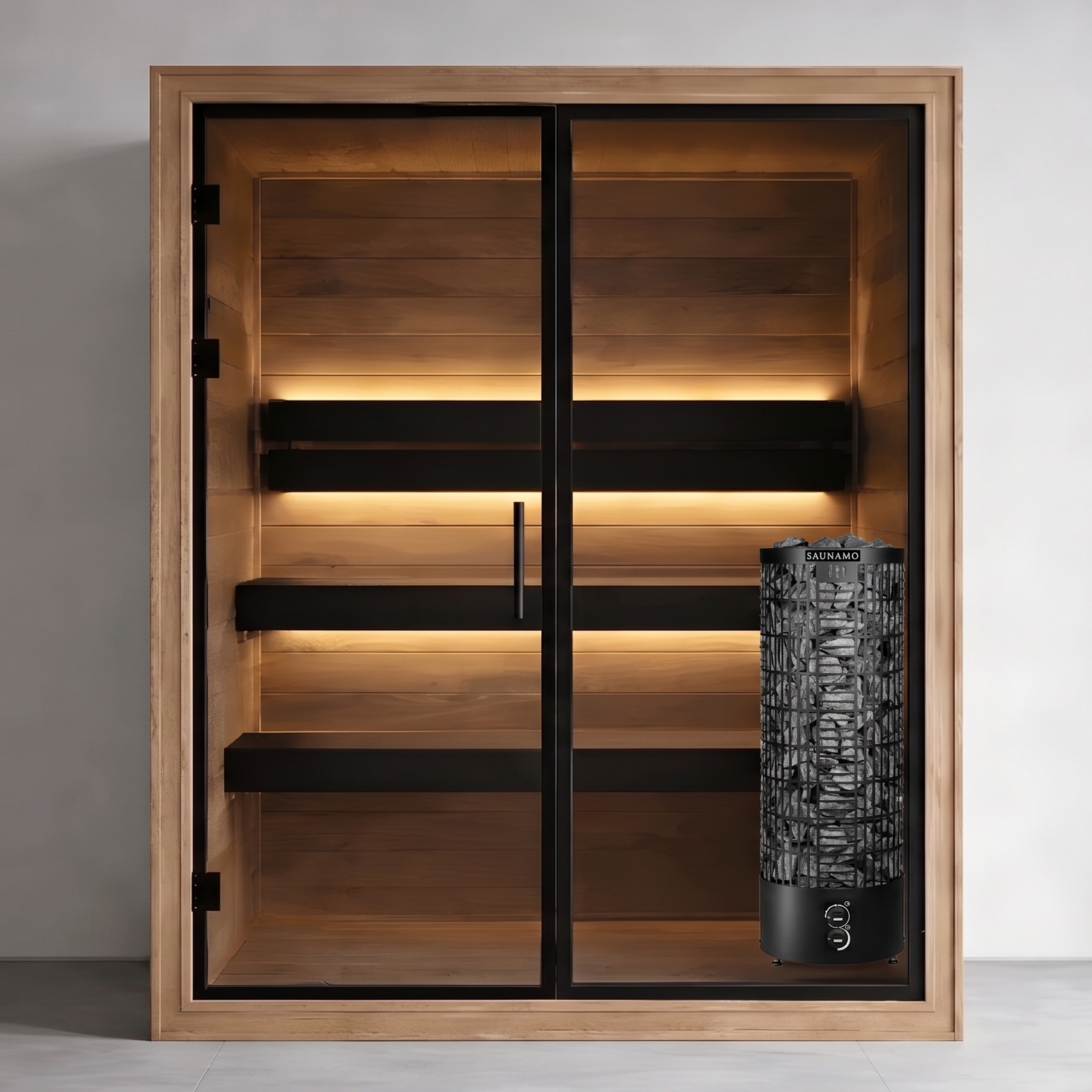 Thermo Black 150 Steam Indoor Sauna close up